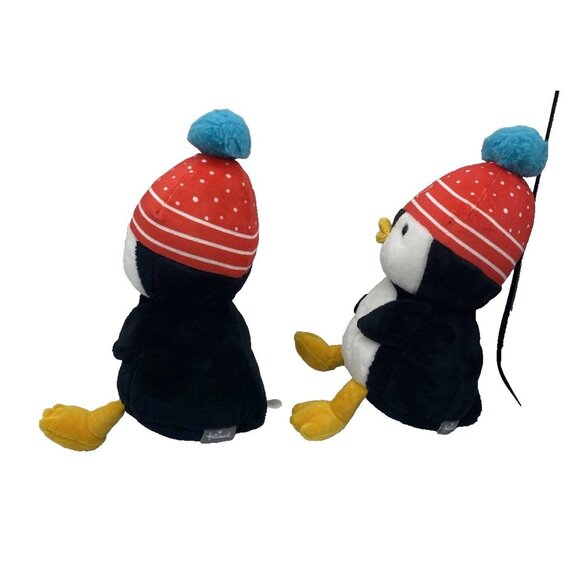 Hallmark Penguin Plush 2022 Stuffed Animal 11" Christmas Winter Lot of 2 HTF - Picture 2 of 16